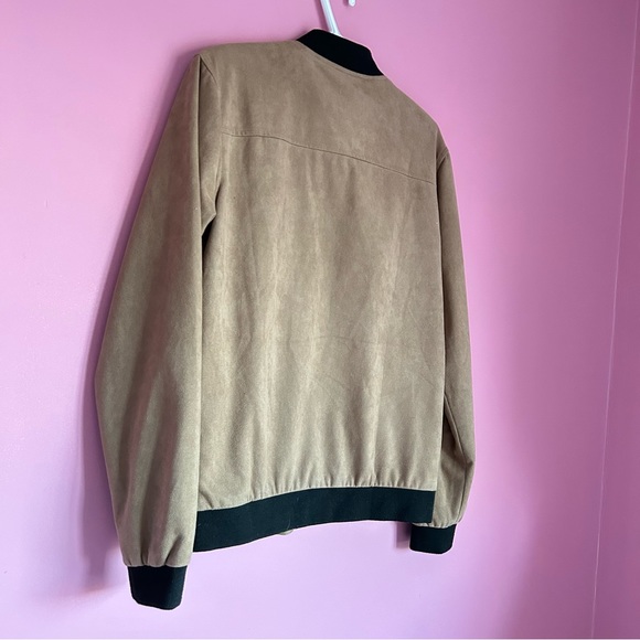 Tan Faux Suede Jacket - Picture 4 of 8